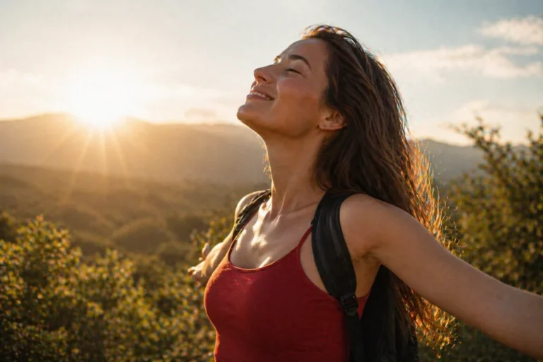 Let the Sun Shine! Person enjoying sunlight outdoors