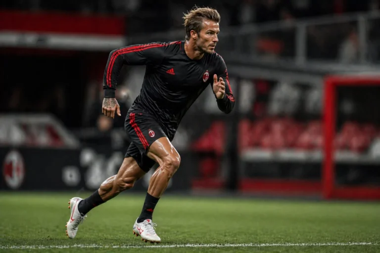 Soccer player performing high intensity sprint training