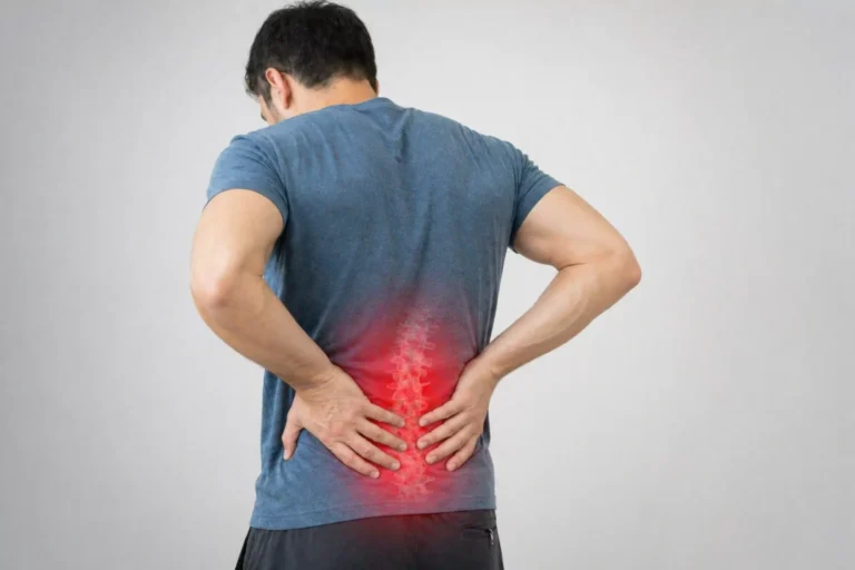 person experiencing lower back pain from degenerative disc disease