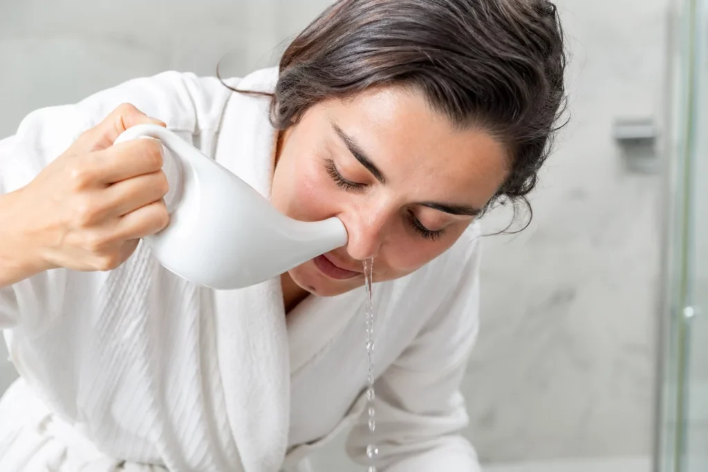nasal irrigation using neti pot