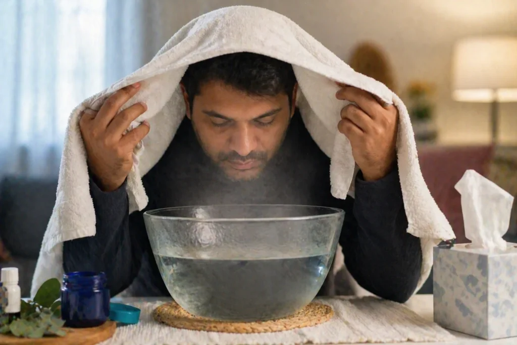 steam inhalation for sinus infection relief