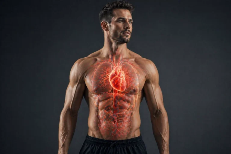 Person with strong abs